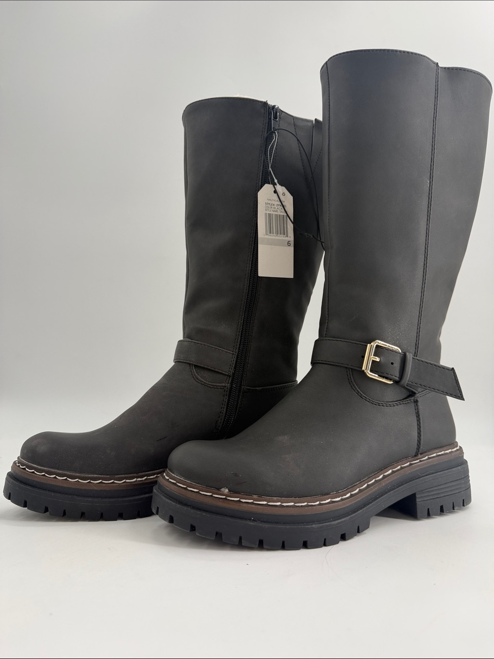 NWT Nautica Talor Black Buckle Boots Women's Size US 6.0
